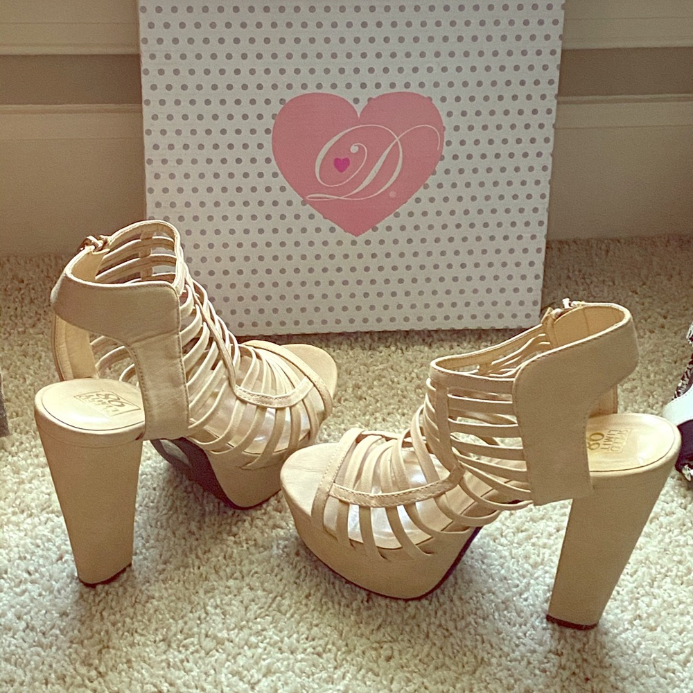 Tan Block Heel